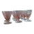 1920's Fostoria Versailles Pink Footed Glasses or Oyster Cups - Set of 12 For Sale