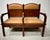 Art Deco 2-Seater Bench in Mahogany, 20th Century For Sale - Image 10 of 13