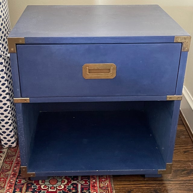 Painted Henredon Campaign Style Side Table 2 Available Chairish