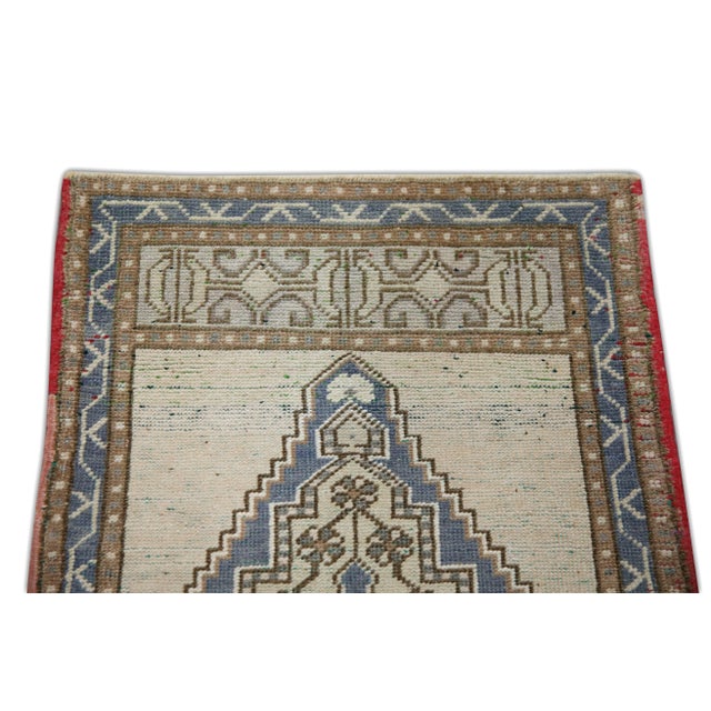 Traditional Vintage Turkish Mini Rug 1'10" X 3'2" For Sale - Image 3 of 5