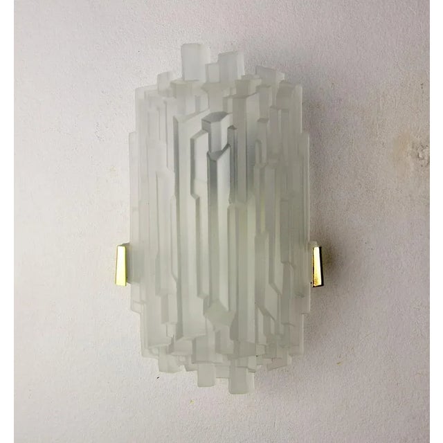 White Austrian Wall Lamp in Frosted Glass by J.T Kalmar, 1970 For Sale - Image 8 of 8