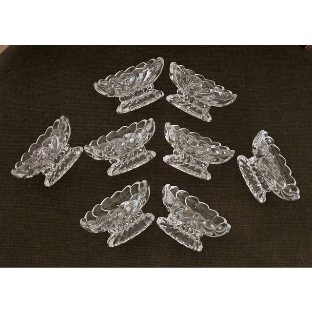 Vintage Fostoria "Colony" Clear Glass Open Salt Cellars - Set of 8 For Sale In Little Rock - Image 6 of 9