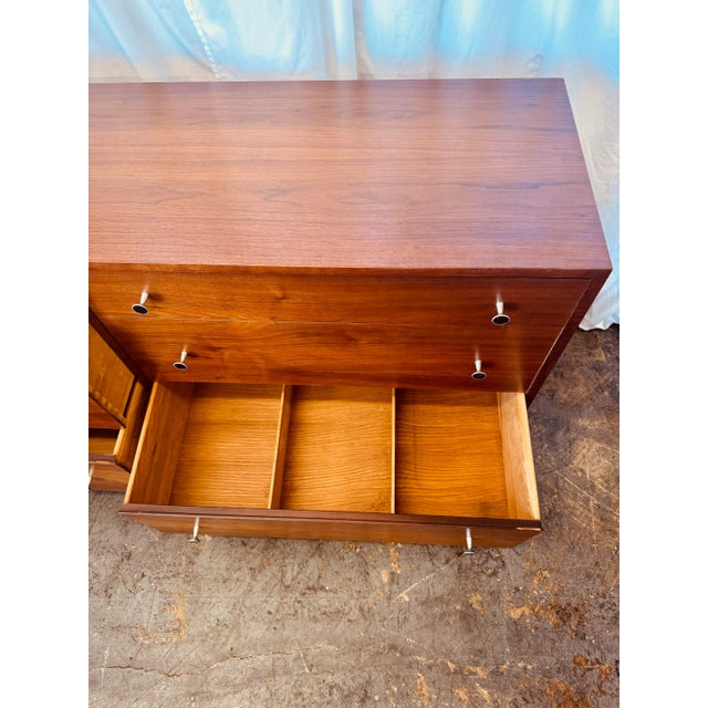 Wood Mid 20th Century Walnut Kipp Stewart and Stewart MacDougall Dresser For Sale - Image 7 of 11