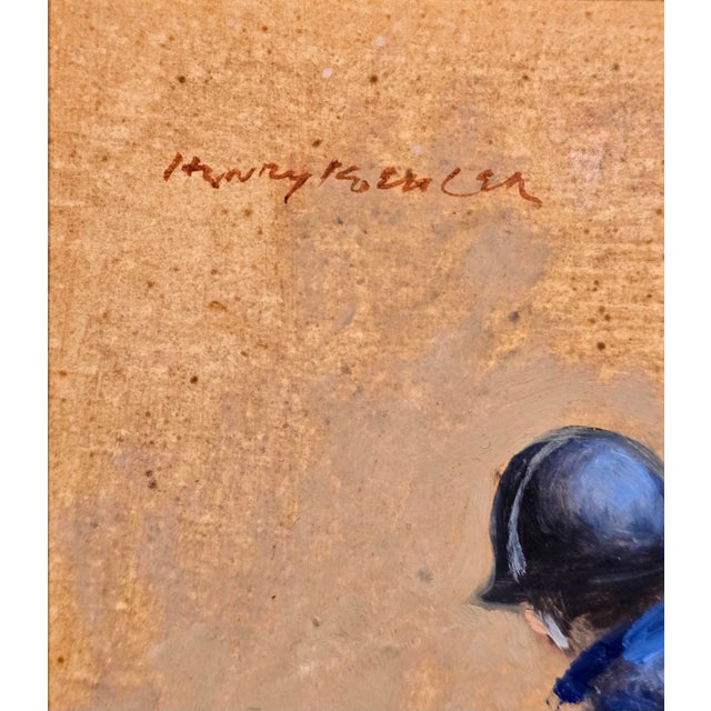 1980s Henry Koehler - Polo Players - Oil Panting For Sale - Image 5 of 11