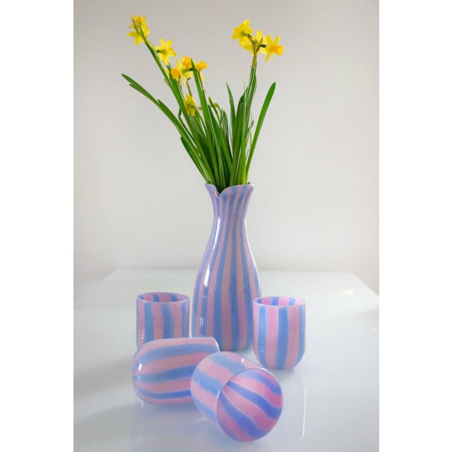 Blue Drinking Set by Maryana Iskra for Ribes Studio, Set of 5 For Sale - Image 8 of 9