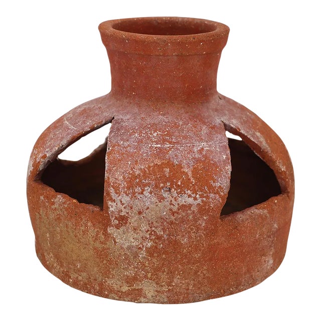 18th Century Portuguese Baroque Terracotta Table Lantern For Sale