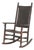 American Rustic Woven Rush Rocking Chair For Sale