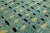 Azure Rain Modern Abstract Teal & Gold Moroccan Style Wool Rug 10x14 For Sale - Image 11 of 12