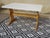 Pine dining table with monastery-style legs. The tabletop is painted white and protected with a colorless, water-...