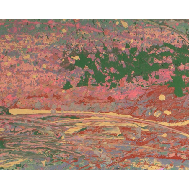 Abstract 1980s Abstract Acrylic on Paper Painting by Harry Hilson For Sale - Image 3 of 7