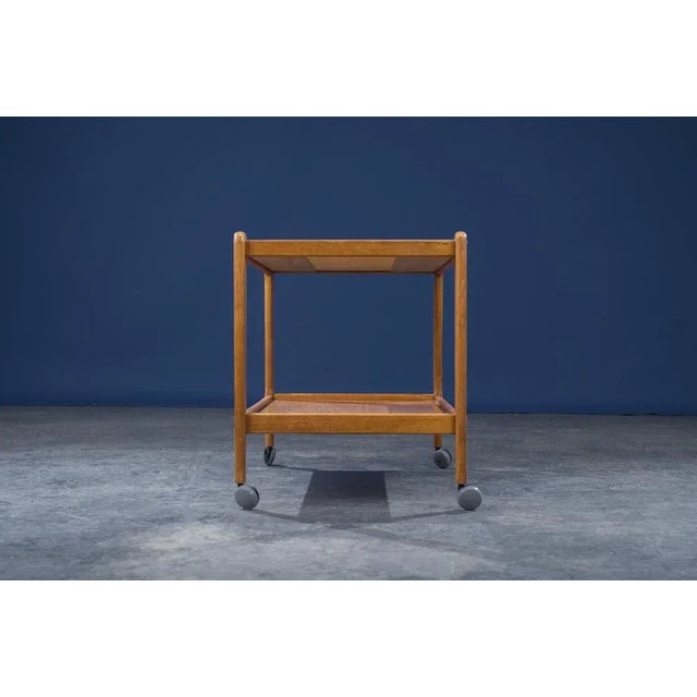 Mid-Century Danish Teak Serving Trolley, 1960s For Sale - Image 4 of 8