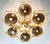 Metal 21st Century Hive Polished Brass Smoky Bubbles Murano Flush Mount by Fabio LTD For Sale - Image 7 of 9