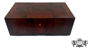 Antique Mahogany Flame Grain Rectangular Lap Desk