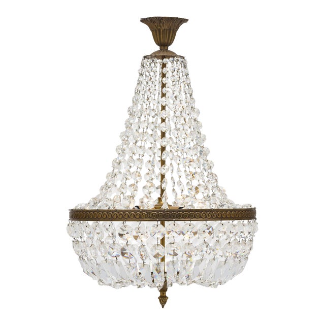 French Antique Crystal Pendant For Sale