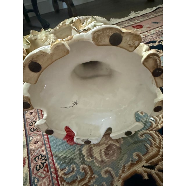 Italian Figurative, Mid Century, One of a Kind XL Handcrafted ,Hand Painted , Ceramic ,Porcelain ,Tin Glaze Rooster For Sale In Phoenix - Image 6 of 6