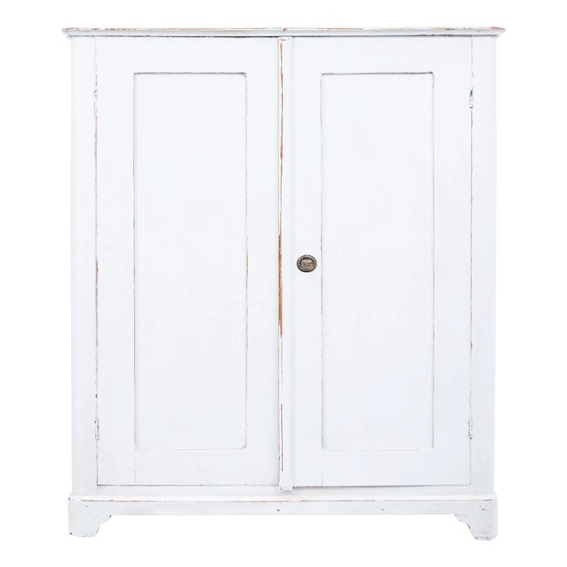 19th Century Swedish Painted Pine Cupboard, 1880s For Sale
