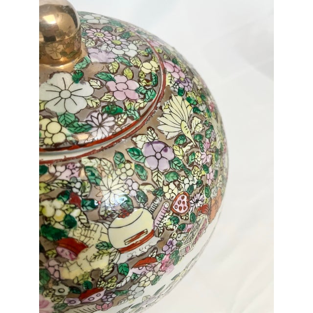 Bring classic Asian artistry into your home with this beautiful vintage chinoiserie ginger jar. This striking piece...