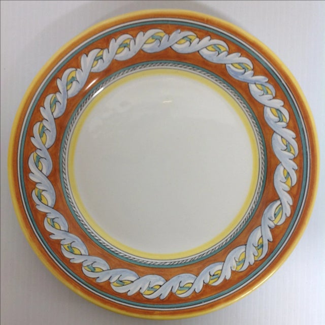 Italian 1990 Italian Deruta Pottery Charger Plates - Pair For Sale - Image 3 of 4