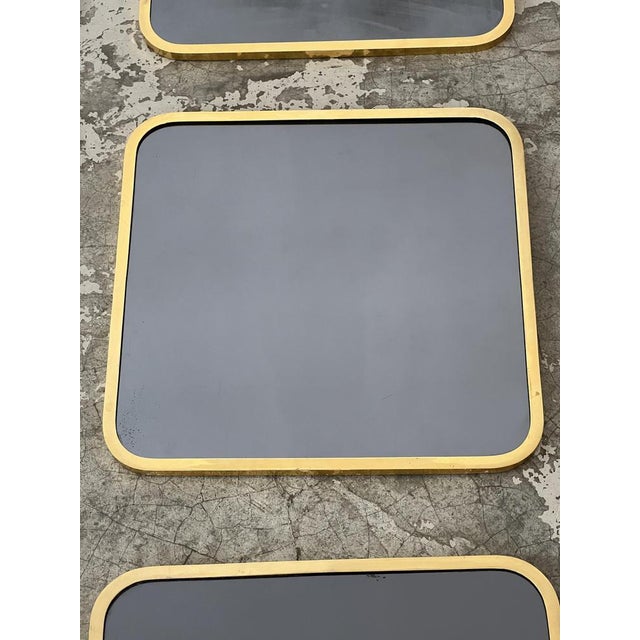 Metal Brass Mirrors, 1970s, Set of 6 For Sale - Image 7 of 15