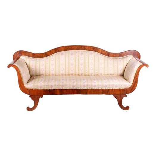 Swedish Empire Biedermeier Settle Sofa, 1890s For Sale