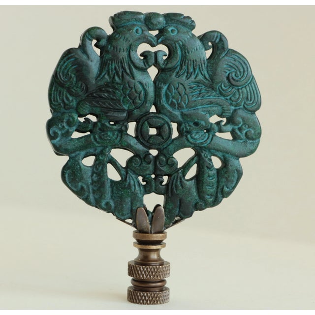 Asian Rooster Carved Stone Lamp Finial For Sale - Image 4 of 4