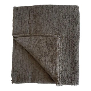 Bria Cotton Matelasse Throw Made in France For Sale