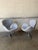 Animal Skin Fritz Hansen Arne Jacobsen Swan Lounge Chairs Set of 2 Grey Leather Danish Vintage 2000 For Sale - Image 7 of 13