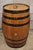 Jack Daniels Whiskey Barrel Engraved Oak Wood With Metal Bands For Sale - Image 9 of 12
