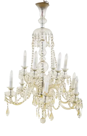 Vintage Crystal Chandelier with 12 Lights