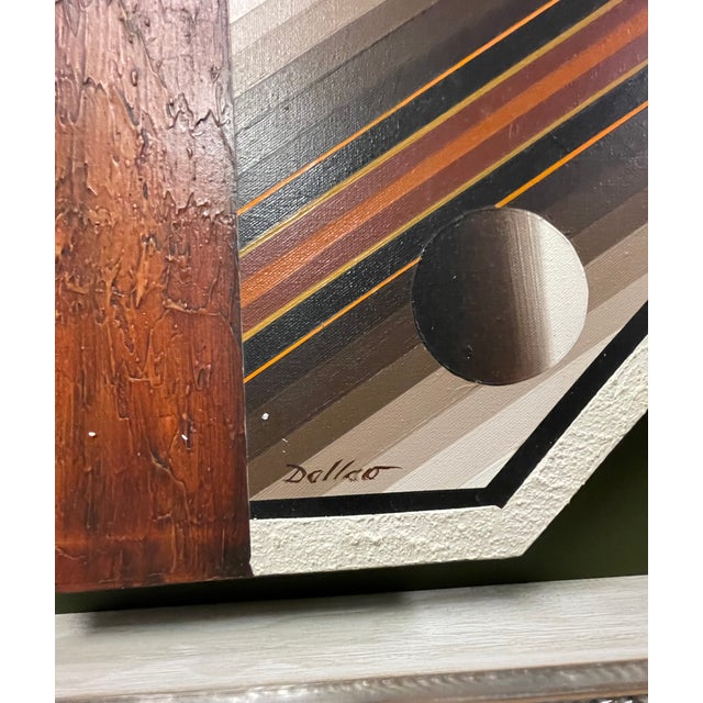 1970s Pair of Vintage Hand Painted Canvases Framed in New Shadow Boxes For Sale In New York - Image 6 of 9