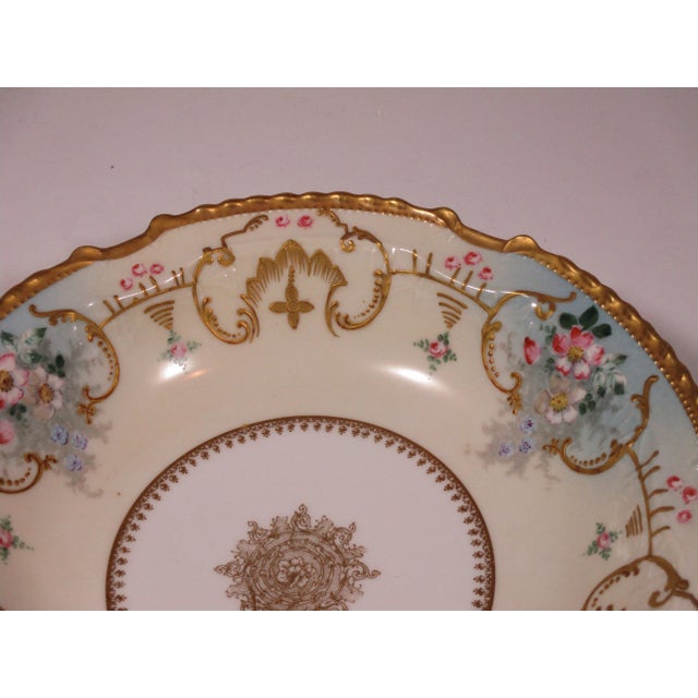 French 1940s French Limoges Hand Painted Bowl For Sale - Image 3 of 8