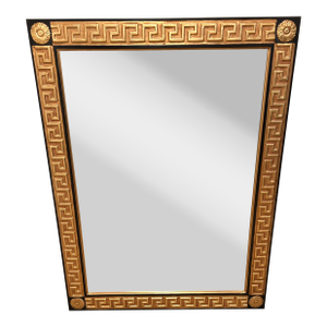 Large Rectangular Greek Key Hollywood Regency Style Mirror