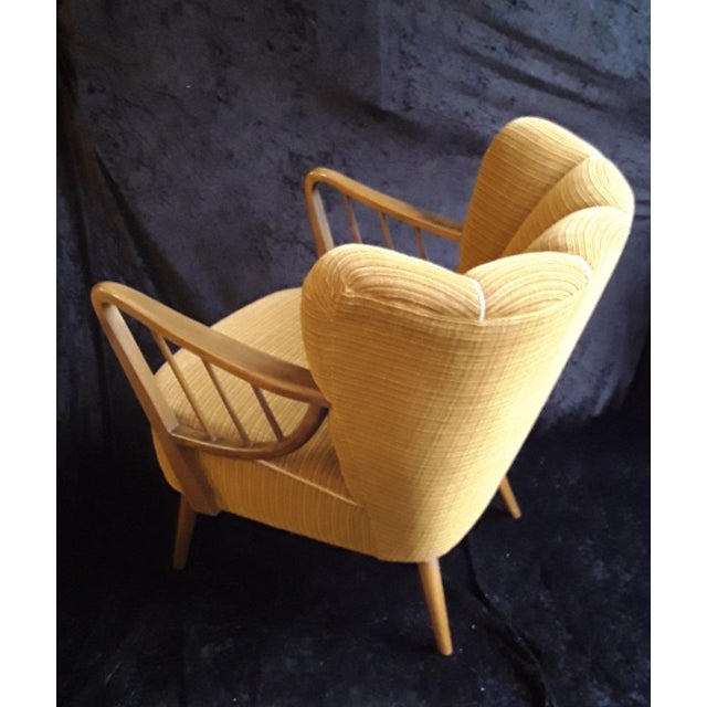 Wood Mid-Cotury Cocktail Armchair in Beech, 1950s For Sale - Image 7 of 11