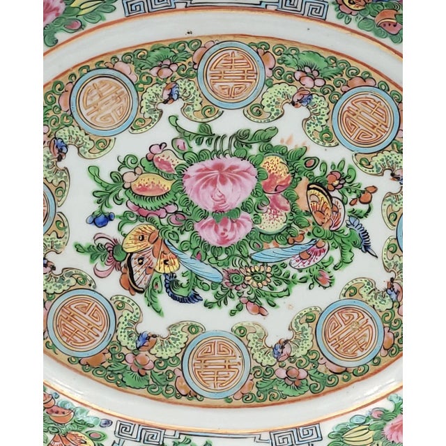 Chinese Famille Rose Oval Low Bowl, China Circa 1910 For Sale - Image 3 of 7