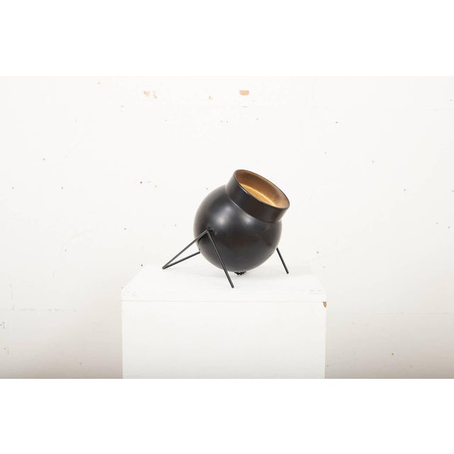 Vintage Table Lamp with Black Metal Stand For Sale - Image 3 of 13