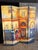 Vintage Double-Sided Parisian Street Scene Canvas 4-Panel Room Divider Screen For Sale - Image 9 of 12