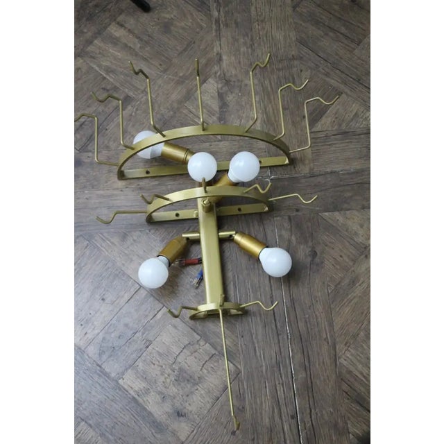 Long Textured Golden and Smoked Murano Glass Sconces in Palm Tree Shape from Barovier & Toso, 1990s, Set of 2 For Sale - Image 15 of 17