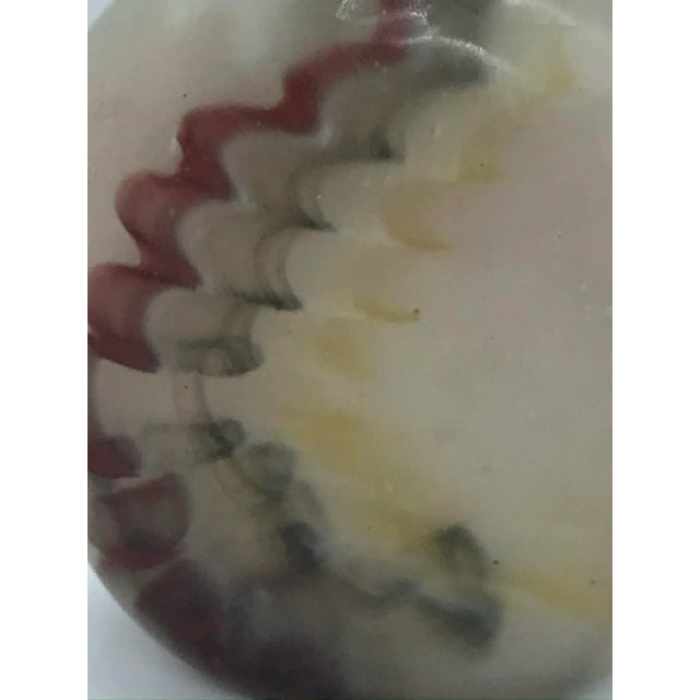 Vintage Beijing Glass Snuff Bottle With Colorful Striations For Sale - Image 10 of 13