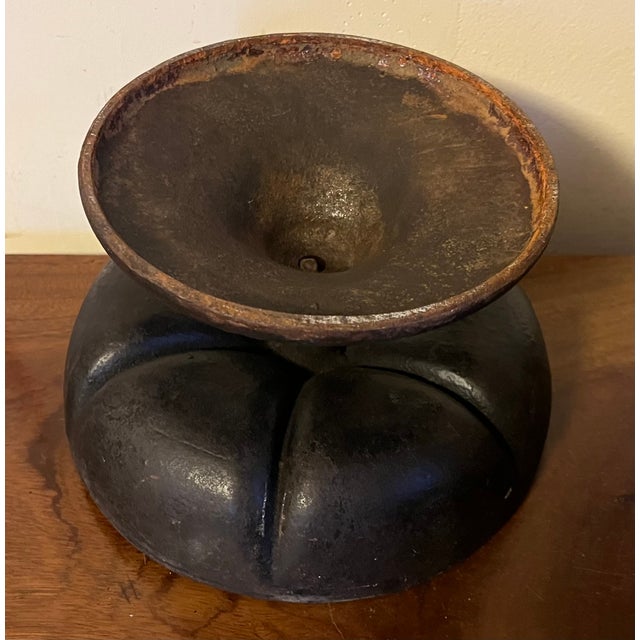 Antique Cobbler's Revolving Lazy Susan Cast Iron Divided Nail Caddy Bowl For Sale - Image 9 of 9