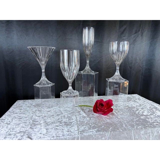 Modern 1980s Elegant Mikasa Park Lane Crystal Drinkware Suite - 32 Pieces For Sale - Image 3 of 12