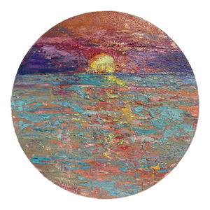 Coral Sky Delight Oil Painting