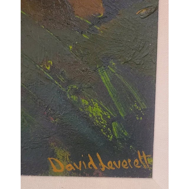 David Leverett Acrylic on Board Vibrant Abstract Landscape Painting For Sale - Image 4 of 7
