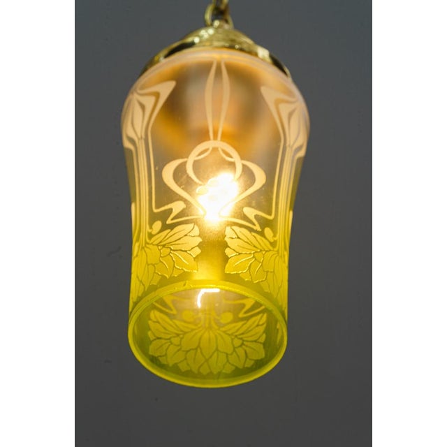Art Deco Pendant with Original Antique Glass, Vienna, 1920s For Sale - Image 14 of 16