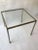 Italian 1980s Italian Steel and Brass Side Table For Sale - Image 3 of 8