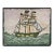 1940s Gray Nautical Antique American Hooked Rug 2'7" X 3'2" Handknotted Wool Carpet For Sale