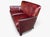 Crate & Barrel Rich Burgundy Vintage Leather Sofa With Beautiful Patina & Timeless Form - By Crate and Barrell For Sale - Image 4 of 17
