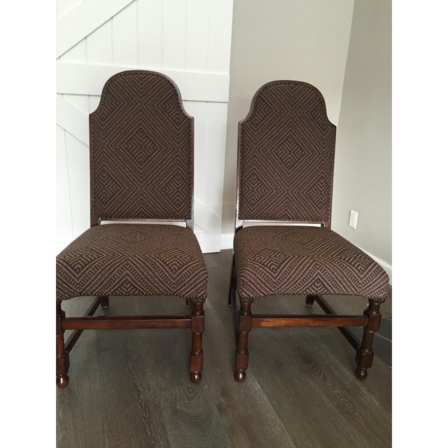 Tribal Traditional High-Backed Chairs - A Pair For Sale - Image 3 of 6