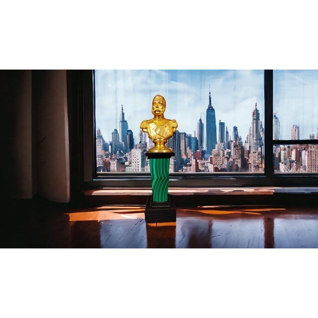 Bust of Alexander II, Gilded Bronze on a Malachite Base, 19th Century For Sale - Image 15 of 17