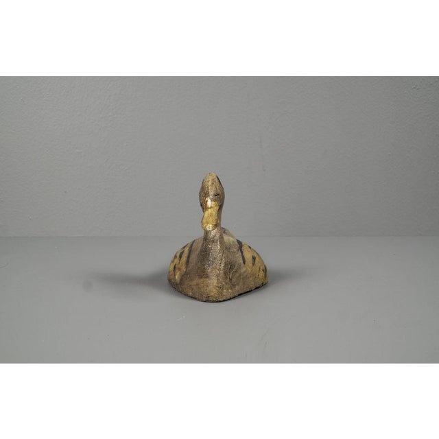 Black Handmade Wooden Duck For Sale - Image 8 of 11