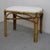 Pair of 1970s Italian Rattan and Bamboo Stools With White Boucle Upholstery For Sale - Image 6 of 9